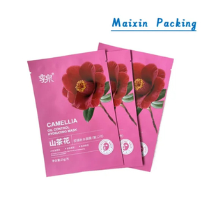 Sacs cosm&eacute;tiques de tirette de PE d'emballage cosm&eacute;tique de masque facial en plastique de finition mate de Maixin