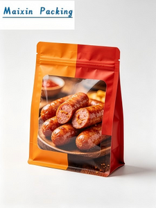Sac d'emballage alimentaire de film d'Al de c&ocirc;t&eacute; de gousset de fond plat de casse-cro&ucirc;te de conception faite sur commande